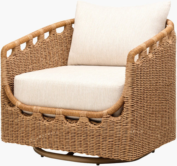Surya Marvella Swivel Accent Chair Foam Cushioned Seat for Living Room or Sunroom MARV010-303333