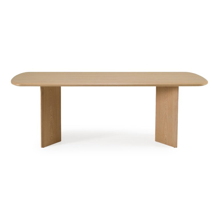 VIG Furniture Masuda Modern Natural Ash Rectangular Dining Table For 6 — 80" X 40" Double-Pedestal, Solid+Veneers VGOD-LZ-398DT