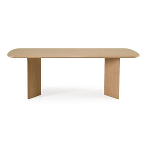VIG Furniture Masuda Modern Natural Ash Rectangular Dining Table For 6 — 80" X 40" Double-Pedestal, Solid+Veneers VGOD-LZ-398DT