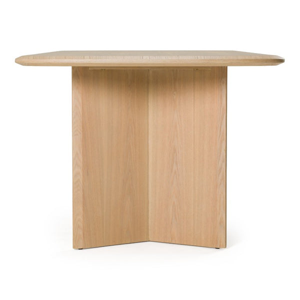 VIG Furniture Masuda Modern Natural Ash Rectangular Dining Table For 6 — 80" X 40" Double-Pedestal, Solid+Veneers VGOD-LZ-398DT