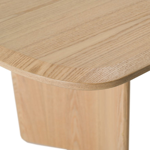 VIG Furniture Masuda Modern Natural Ash Rectangular Dining Table For 6 — 80" X 40" Double-Pedestal, Solid+Veneers VGOD-LZ-398DT