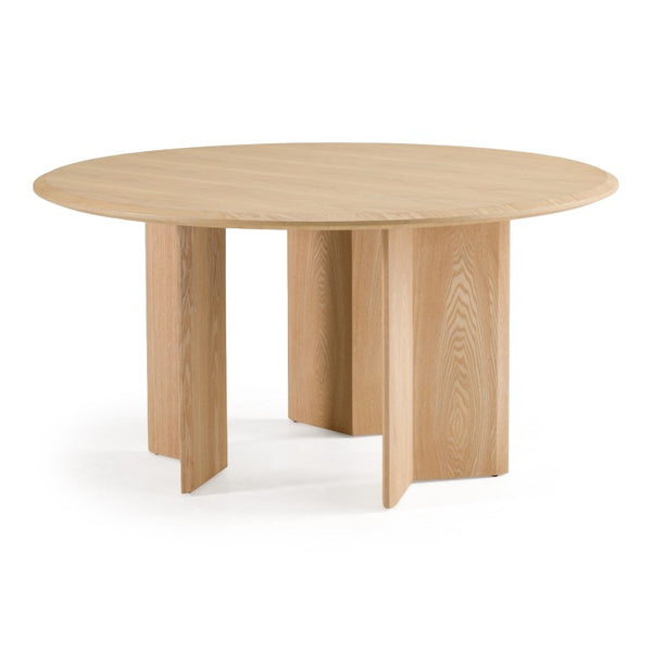 VIG Furniture Masuda Modern Natural Ash Round Dining Table — 60" Minimalist 3‑Leg Design, Seats 4, Durable Veneer VGOD-LZ-398DT-R