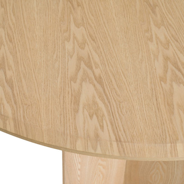 VIG Furniture Masuda Modern Natural Ash Round Dining Table — 60" Minimalist 3‑Leg Design, Seats 4, Durable Veneer VGOD-LZ-398DT-R