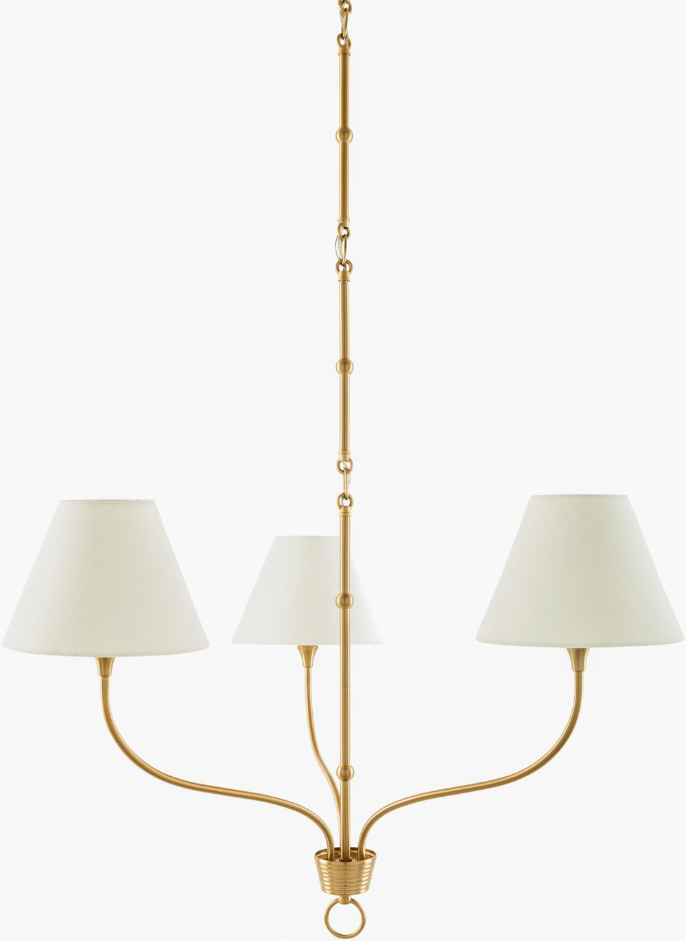 Livabliss Mathilde Wrought Iron Chandelier with Linen Shades for Dining Room Craftsman Decor MAT-001