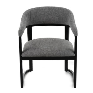 VIG Furniture Maury Modern Grey Fabric Dining Chair With Black Rubberwood Frame, Foam Seat, Fully Assembled Comfort VGMA-MI-1189-GRYBLK