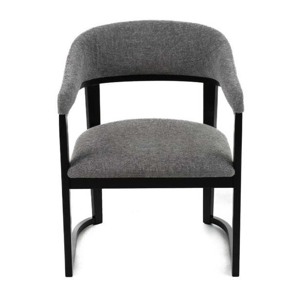 VIG Furniture Maury Modern Grey Fabric Dining Chair With Black Rubberwood Frame, Foam Seat, Fully Assembled Comfort VGMA-MI-1189-GRYBLK