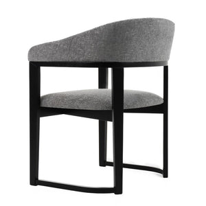 VIG Furniture Maury Modern Grey Fabric Dining Chair With Black Rubberwood Frame, Foam Seat, Fully Assembled Comfort VGMA-MI-1189-GRYBLK