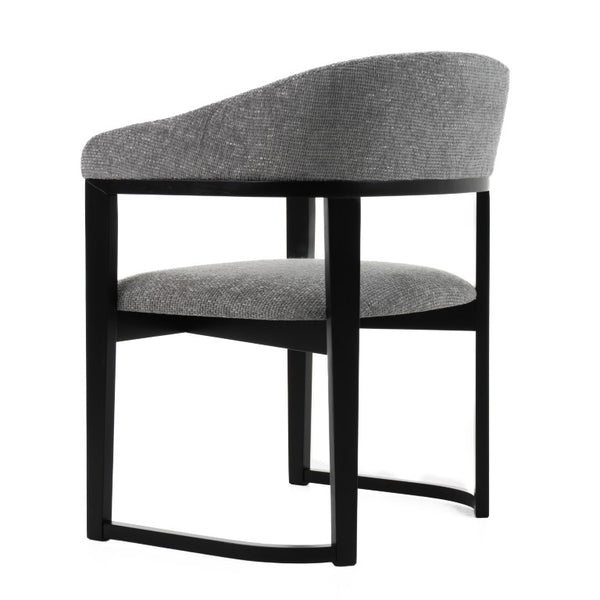 VIG Furniture Maury Modern Grey Fabric Dining Chair With Black Rubberwood Frame, Foam Seat, Fully Assembled Comfort VGMA-MI-1189-GRYBLK