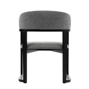 VIG Furniture Maury Modern Grey Fabric Dining Chair With Black Rubberwood Frame, Foam Seat, Fully Assembled Comfort VGMA-MI-1189-GRYBLK