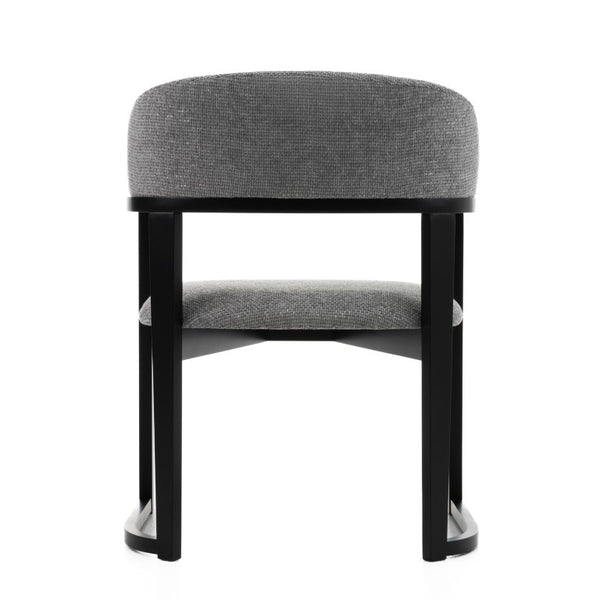 VIG Furniture Maury Modern Grey Fabric Dining Chair With Black Rubberwood Frame, Foam Seat, Fully Assembled Comfort VGMA-MI-1189-GRYBLK