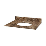 Stone Top - 25-inch for Oval Undermount Sink - Dark Emperador Marble MAUT250DE N/A