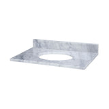 Stone Top - 25-inch for Oval Undermount Sink - White Carrara Marble MAUT250WT N/A