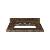 Stone Top - 25-inch for Rectangular Undermount Sink - Dark Emperador Marble MAUT25RDE N/A