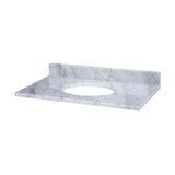 Stone Top - 31-inch for Oval Undermount Sink - White Carrara Marble MAUT310WT N/A