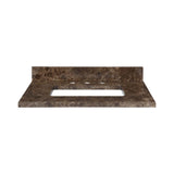 Stone Top - 31-inch for Rectangular Undermount Sink - Dark Emperador Marble MAUT31RDE N/A