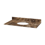 Stone Top - 49-inch for Oval Undermount Sink - Dark Emperador Marble MAUT490DE N/A