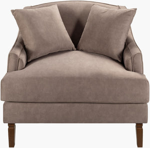 Surya Maywood Modern Accent Chair – 36"H X 39"W, Durable Upholstered Design For Ultimate Comfort & Style Upholstery, Light Brown,Base, Dark Brown Polyester,Rubber Wood,Polyurethane Foam,Polyester,Polyfill Maw-002