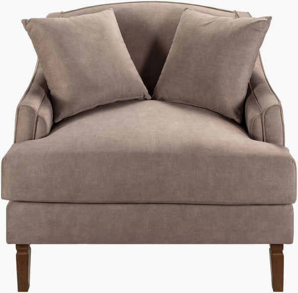 Surya Maywood Modern Accent Chair – 36"H X 39"W, Durable Upholstered Design For Ultimate Comfort & Style Upholstery, Light Brown,Base, Dark Brown Polyester,Rubber Wood,Polyurethane Foam,Polyester,Polyfill Maw-002