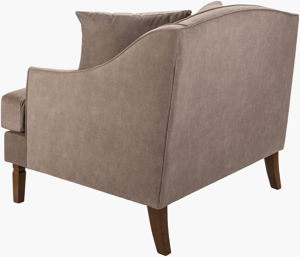 Surya Maywood Modern Accent Chair – 36"H X 39"W, Durable Upholstered Design For Ultimate Comfort & Style Upholstery, Light Brown,Base, Dark Brown Polyester,Rubber Wood,Polyurethane Foam,Polyester,Polyfill Maw-002