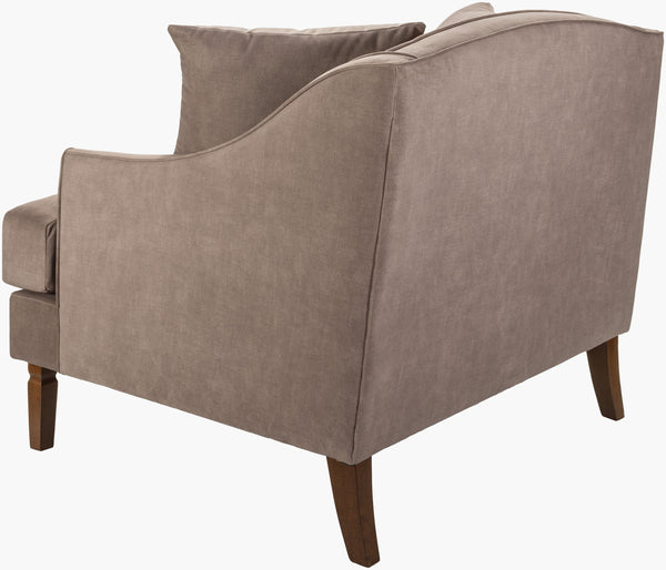 Surya Maywood Modern Accent Chair – 36"H X 39"W, Durable Upholstered Design For Ultimate Comfort & Style Upholstery, Light Brown,Base, Dark Brown Polyester,Rubber Wood,Polyurethane Foam,Polyester,Polyfill Maw-002