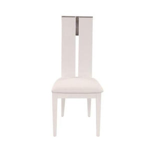 VIG Furniture Maxi White Gloss Dining Chair Set Of 2 — High-Back Padded Seats, Sleek Veneer Finish, Modern Comfort VGGUJK414SCH-WHT