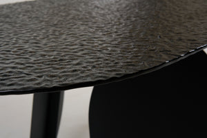 VIG Furniture Modrest Maxine - Modern Hammered Grey Glass Rectangular Dining Table VGYF-DT9002