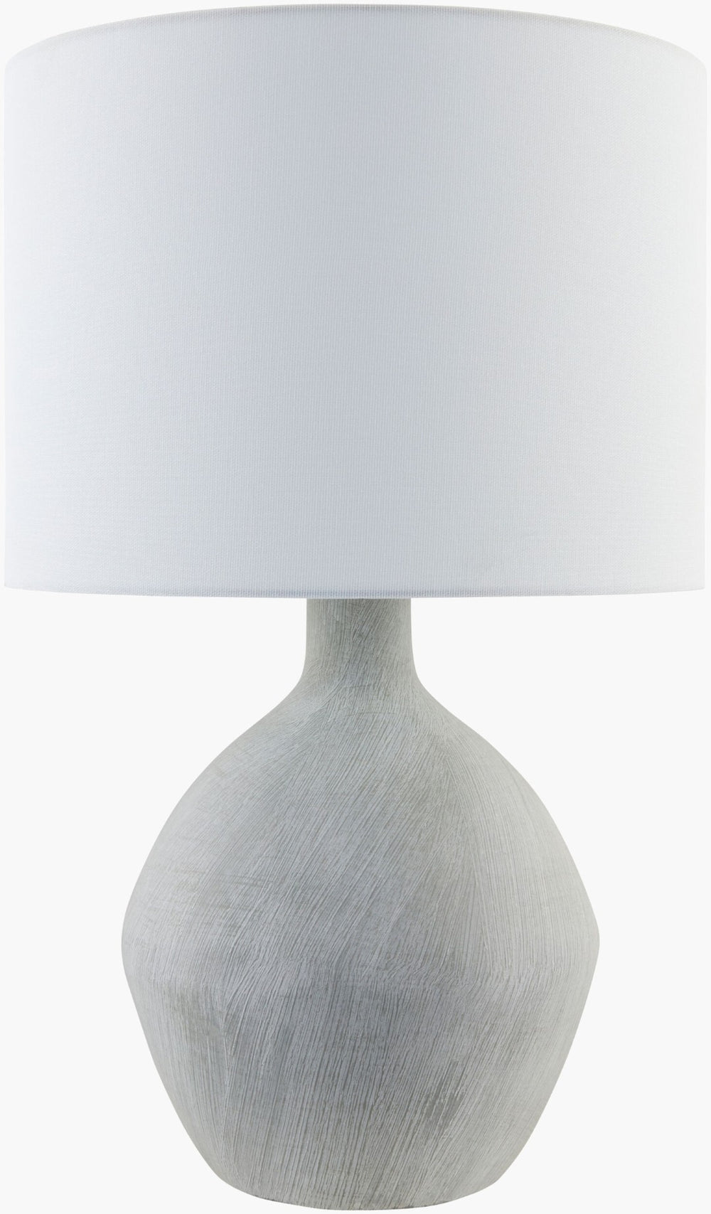 Livabliss Mably Ceramic Table Lamp with Linen Shade Iron Finial for Bedroom or Living Room MAY-002
