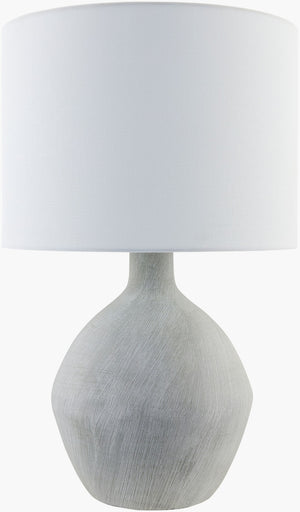 Livabliss Mably Ceramic Table Lamp with Linen Shade Iron Finial for Bedroom or Living Room MAY-002