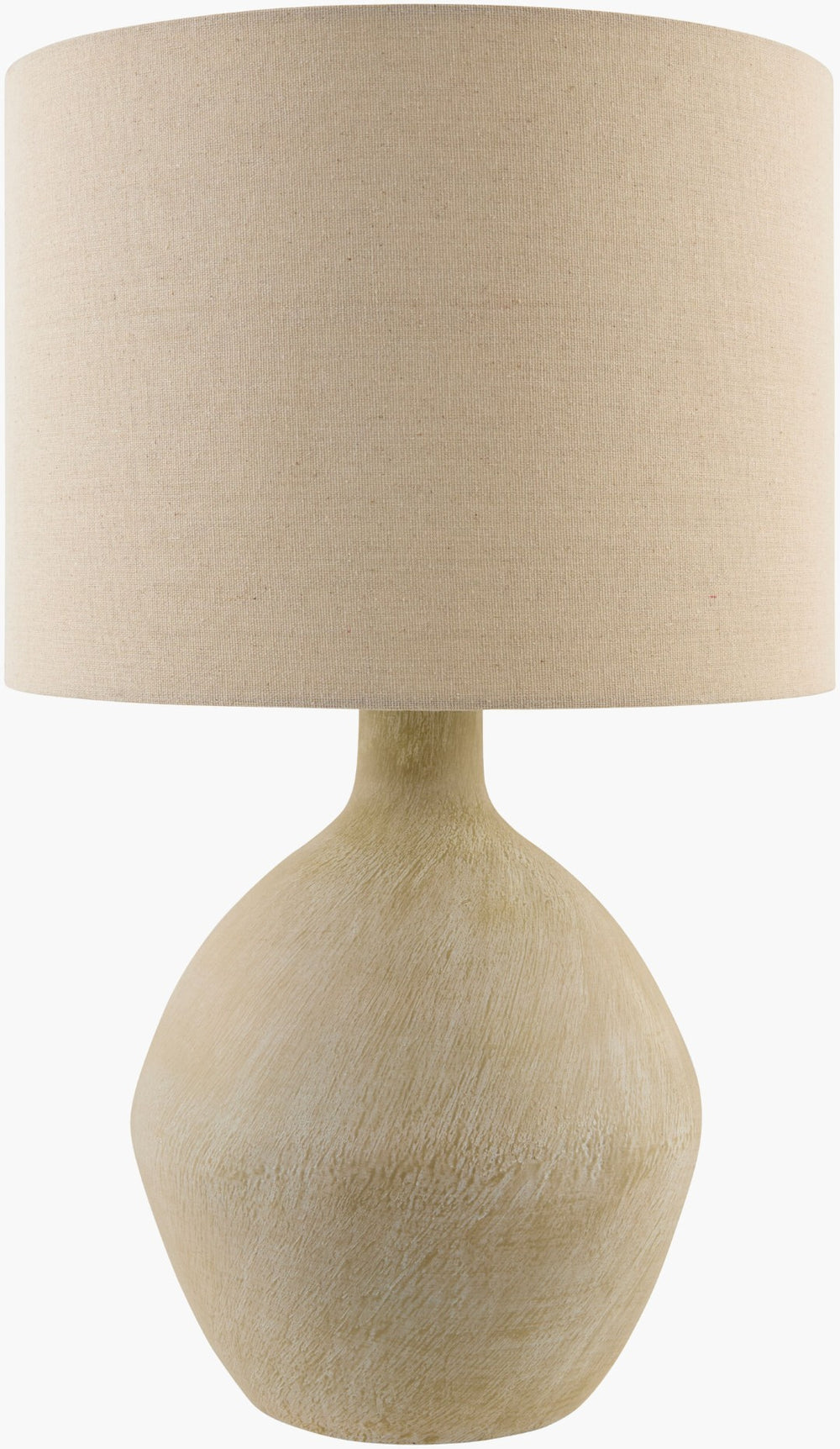 Livabliss Mably Ceramic Table Lamp with Linen Shade Iron Finial Warm Ambient Bedroom Glow MAY-004
