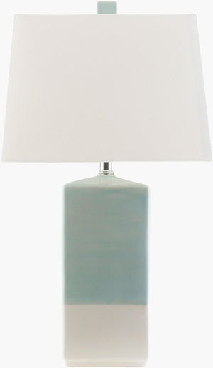 Surya Malloy 26" Ceramic Accent Table Lamp With Beige Linen Shade - Timeless Elegance For Your Home Body, Aqua Ceramic,Linen May260-tbl