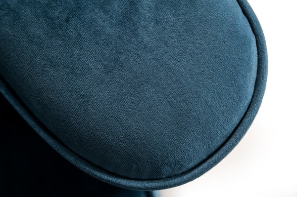 VIG Furniture Carly Blue Velour Loveseat With Tufted Back, Tapered Wood Legs, Plush Comfort For Small Spaces VGMB-1702-BLU-LOVE
