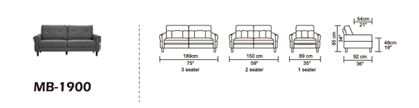 Vig Furniture Divani Casa Clark Modern Grey & Beige Fabric Sofa - Stylish Comfort For Contemporary Living Spaces Grey  Vgmb-1900-sofa-gry