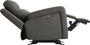 VIG Furniture Shaw Grey Fabric Electric Recliner Chair With Power Recline, Adjustable Headrest, Durable Upholstery VGMB-R056-GRY-CHR