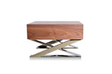 Modrest Canton Modern Walnut Nightstand