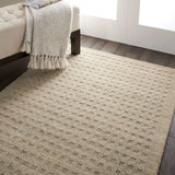 Nourison Perris PERR1 Handmade Woven No Border Indoor Only Contemporary  Rug Taupe, Taupe 100% Wool 99446223579