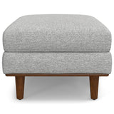 Hearth and Haven Celestique Upholstered Large Rectangular Ottoman with Woven-Blend Fabric B136P159950 Mist Grey