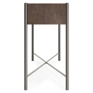 Bernhardt Bernhardt Outline Console Table With Wire-Brushed Oak Top & Sculptural Atra Steel Frame, 68" 360921