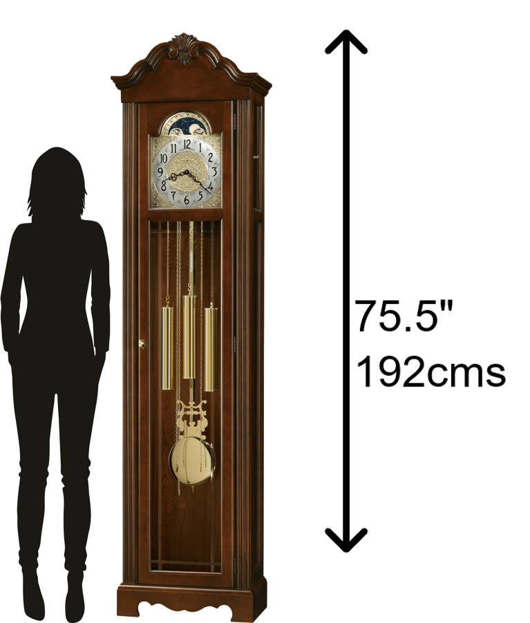 Hekman Furniture 611176 Elegant Saratoga Cherry Floor Clock With Polished Brass & Westminster Chime, Usa Made Saratoga ,Hekman Furniture Nicea Grandfather Clock 611176