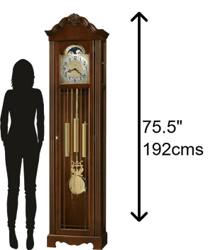 Hekman Furniture 611176 Elegant Saratoga Cherry Floor Clock With Polished Brass & Westminster Chime, Usa Made Saratoga ,Hekman Furniture Nicea Grandfather Clock 611176