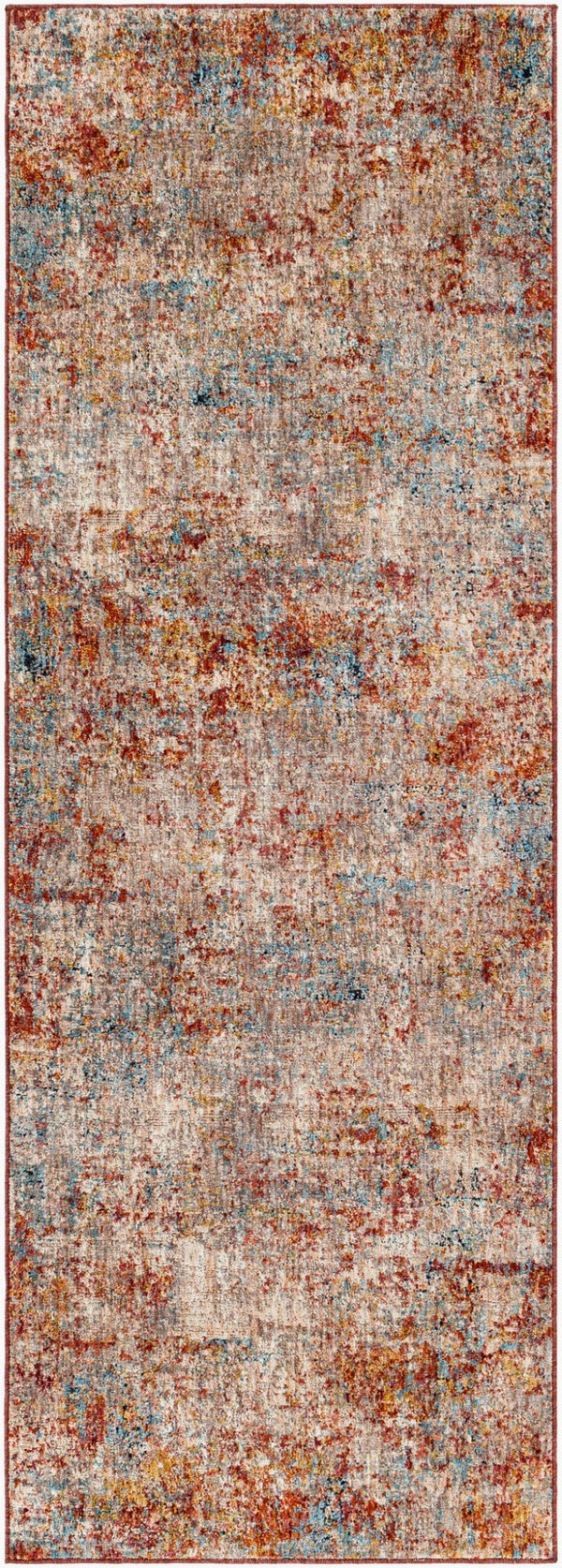 Livabliss Mirabel Geometric Area Rug with Fringe Mid Century Modern Style for Large Living Rooms Dusty Coral, Ru 2'7" x 7'3" MBE2300-2773