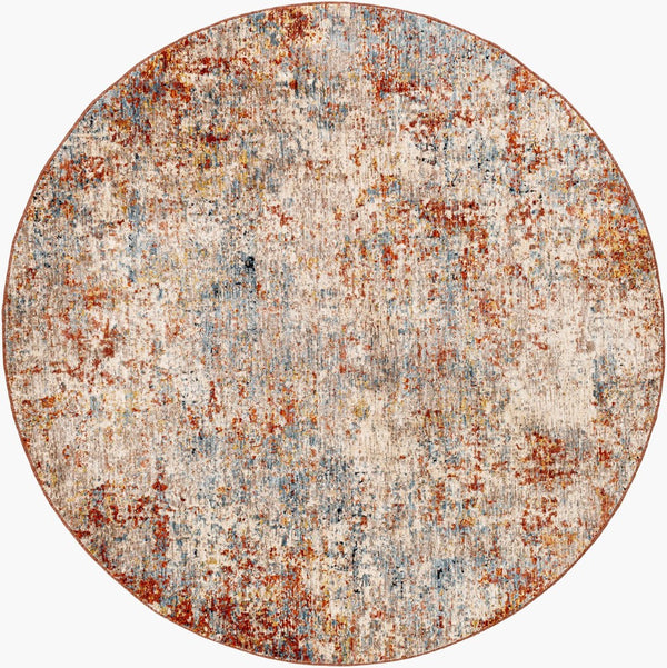 Livabliss Mirabel Geometric Area Rug with Fringe Mid Century Modern Style for Large Living Rooms Dusty Coral, Ru 5'3" x 5'3" MBE2300-53RD