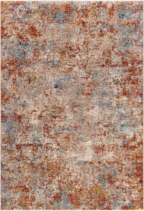 Livabliss Mirabel Geometric Area Rug with Fringe Mid Century Modern Style for Large Living Rooms Dusty Coral, Ru 6'7" x 9'6" MBE2300-6796