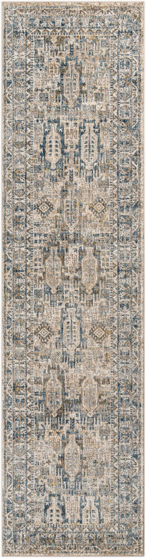 Livabliss Mirabel Traditional Polyester Area Rug Turkey Woven for Formal Living and Dining Rooms Dark Blue, Deni 2'7" x 10' MBE2302-2710