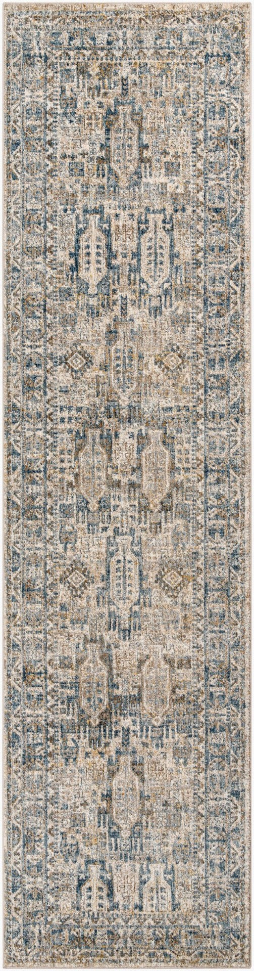 Livabliss Mirabel Traditional Polyester Area Rug Turkey Woven for Formal Living and Dining Rooms Dark Blue, Deni 2'7" x 10' MBE2302-2710