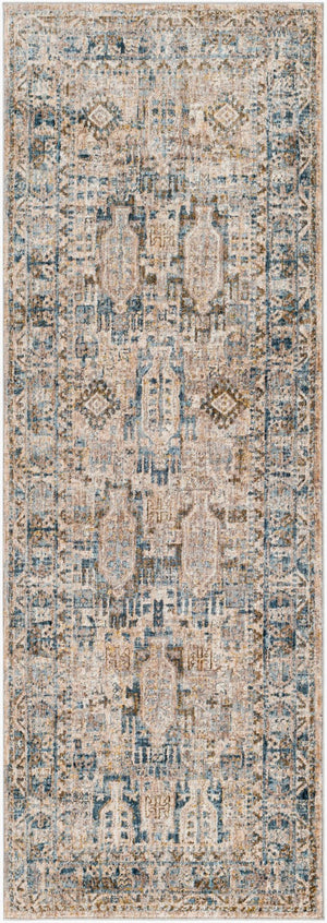 Livabliss Mirabel Traditional Polyester Area Rug Turkey Woven for Formal Living and Dining Rooms Dark Blue, Deni 2'7" x 7'3" MBE2302-2773