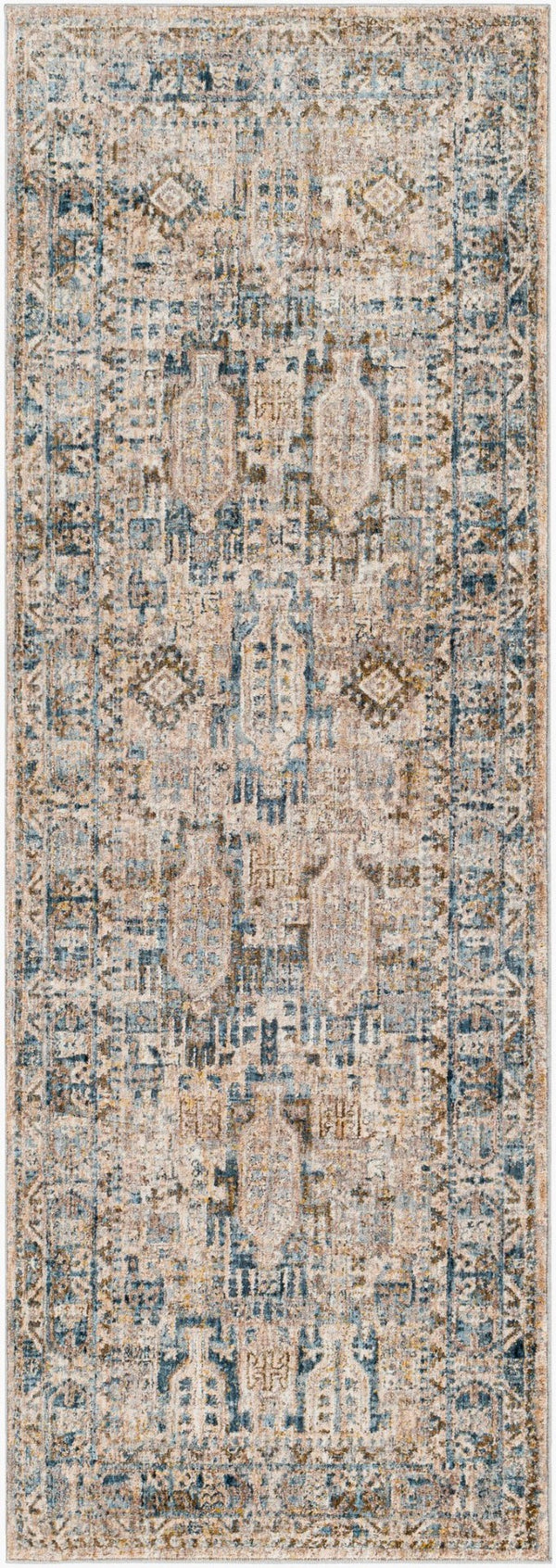 Livabliss Mirabel Traditional Polyester Area Rug Turkey Woven for Formal Living and Dining Rooms Dark Blue, Deni 2'7" x 7'3" MBE2302-2773