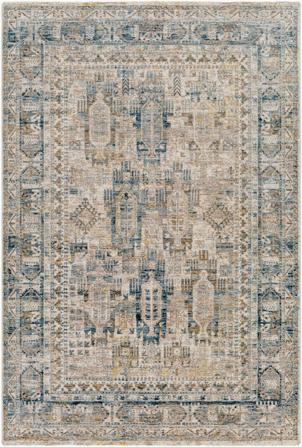 Livabliss Mirabel Traditional Polyester Area Rug Turkey Woven for Formal Living and Dining Rooms Dark Blue, Deni 10' x 13'11" MBE2302-1014