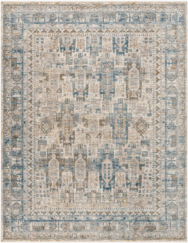 Livabliss Mirabel Traditional Polyester Area Rug Turkey Woven for Formal Living and Dining Rooms Dark Blue, Deni 7'10" x 10'2" MBE2302-710103
