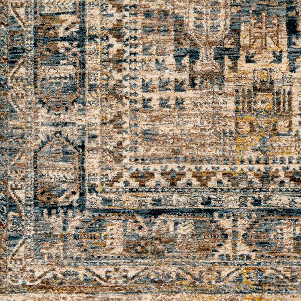 Livabliss Mirabel Traditional Polyester Area Rug Turkey Woven for Formal Living and Dining Rooms Dark Blue, Deni 6'7" x 6'7" MBE2302-67RD