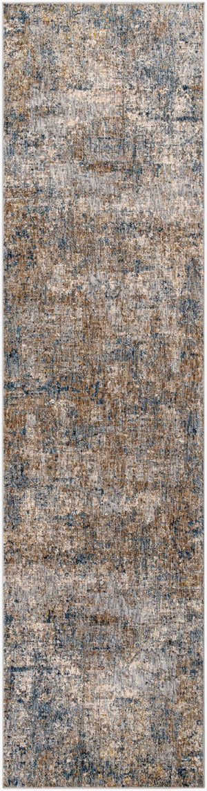 Livabliss Mirabel Machine Woven Polyester Area Rug with Fringe Mid Century Modern Living Room Dark Blue, Deni 2'7" x 7'3" MBE2303-2773